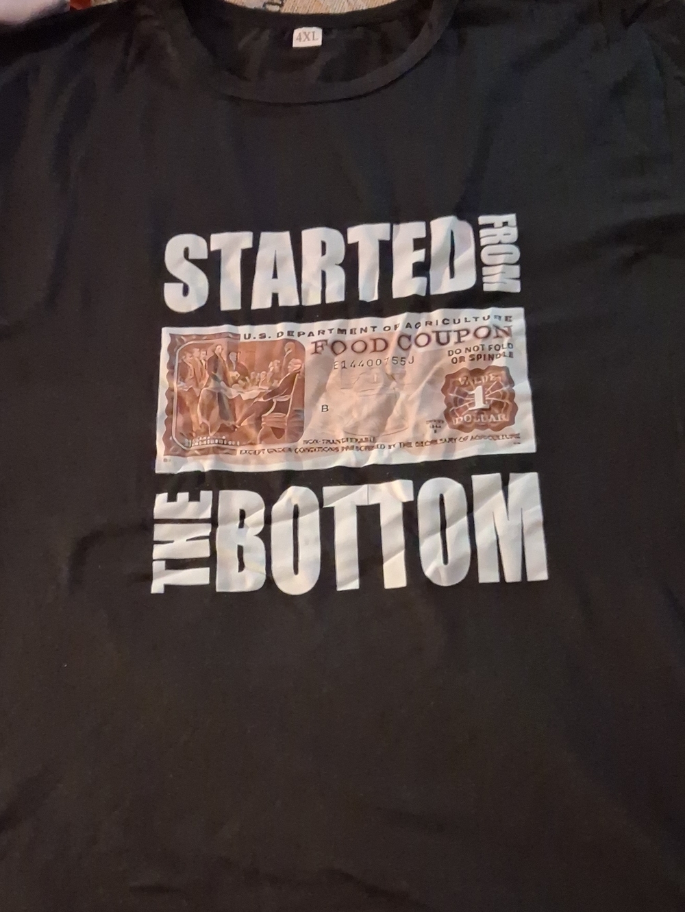 STARTED FROM THE BOTTOM Graphic Tee - Black